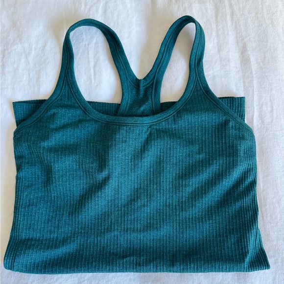 Lululemon Teal Ribbed Tank Top, size M - Picture 1 of 4